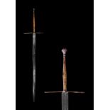 MASSIVE TEUTONIC KNIGHTS CEREMONIAL GREAT SLASHING SWORD - 207 CM