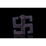 ROMAN BRONZE SWASTIKA BROOCH