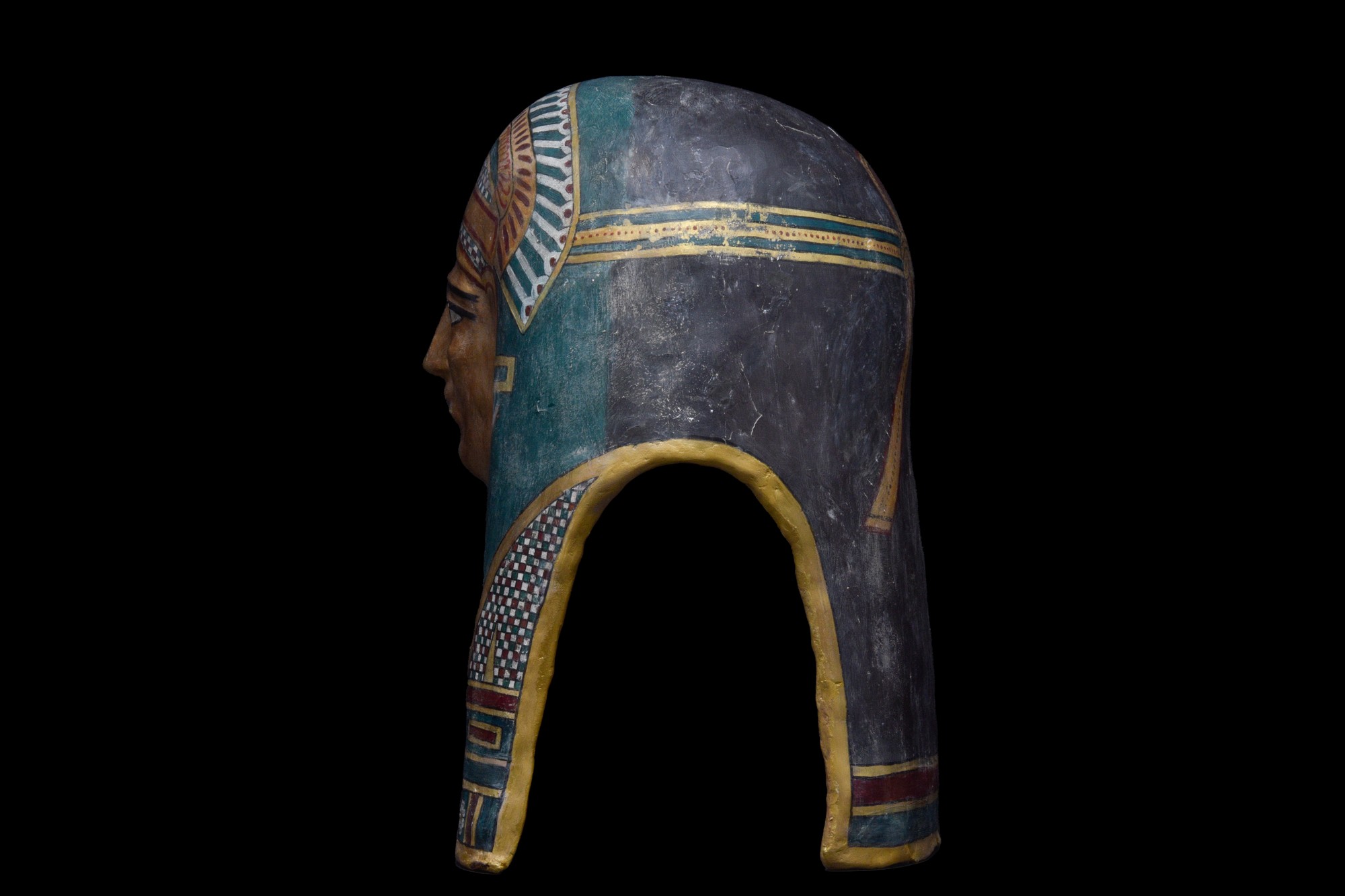 RARE EGYPTIAN CARTONNAGE MASK - Image 3 of 8