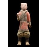 CHINESE HAN DYNASTY TERRACOTTA WARRIOR FIGURE - TL TESTED