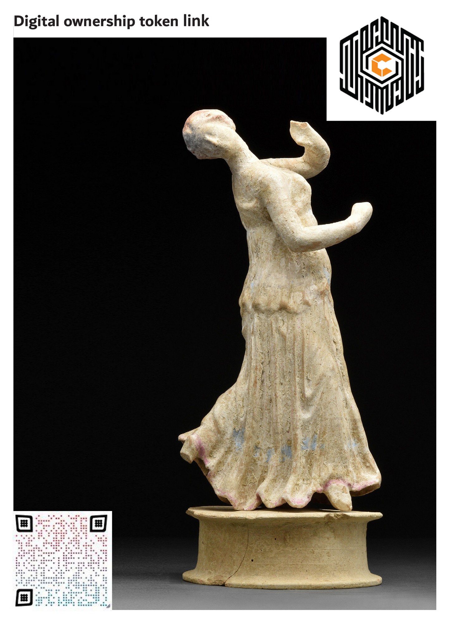 GREEK CANOSAN TERRACOTTA DANCING WOMAN - EX CHRISTIES - Image 2 of 10