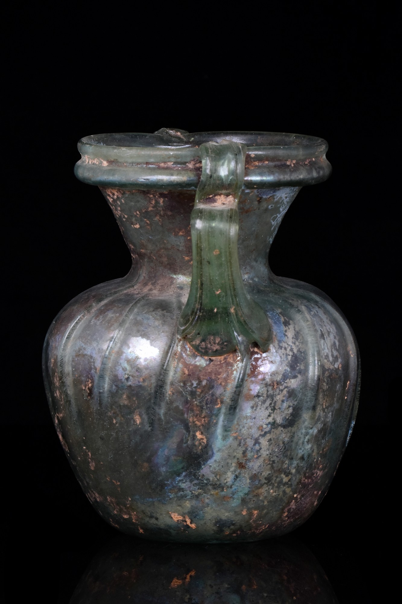 ROMAN GLASS JAR WITH HANDLES - Image 2 of 6