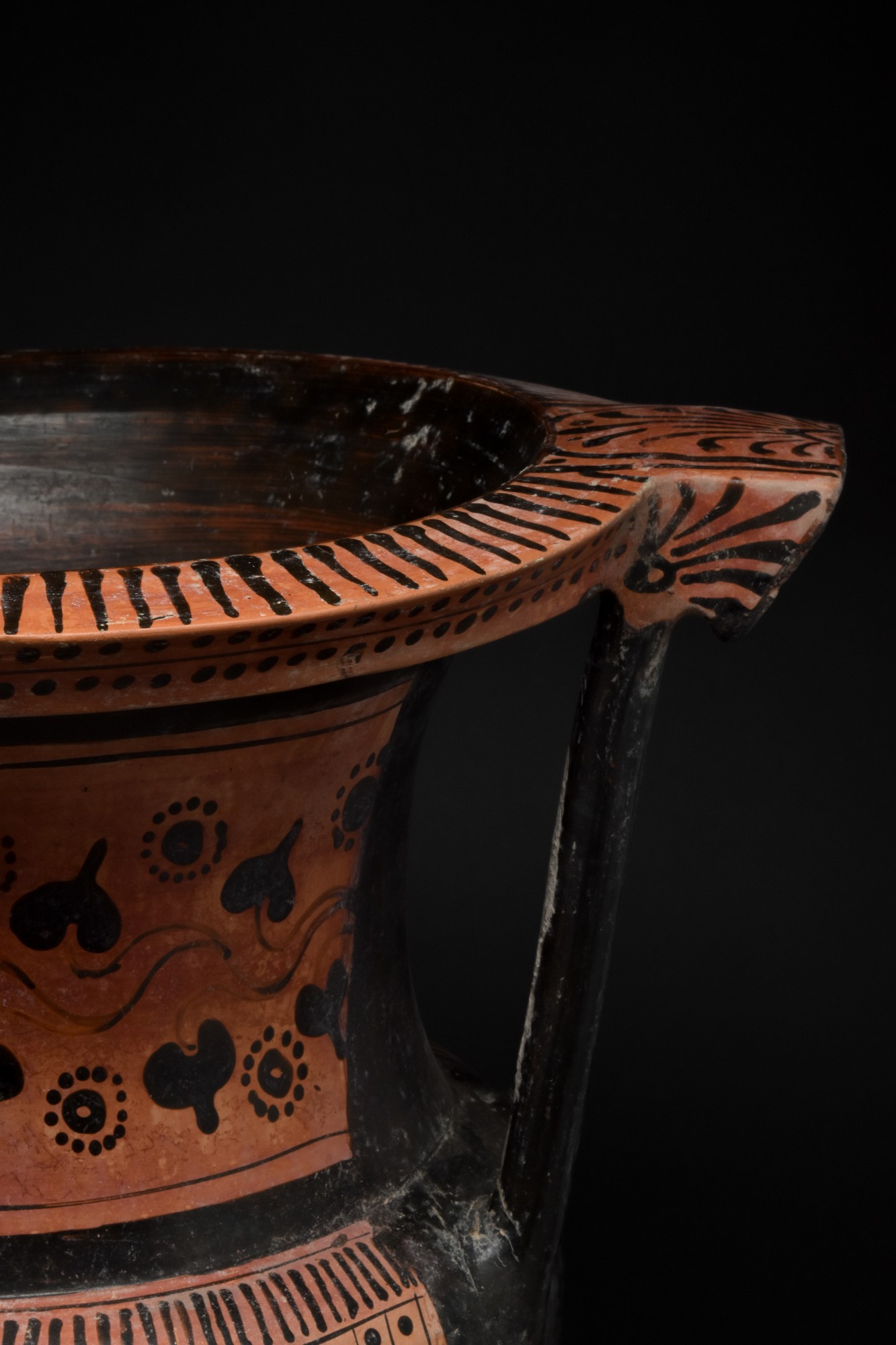 APULIAN GREEK RED FIGURE COLUMN KRATER-TL TESTED - Image 10 of 11