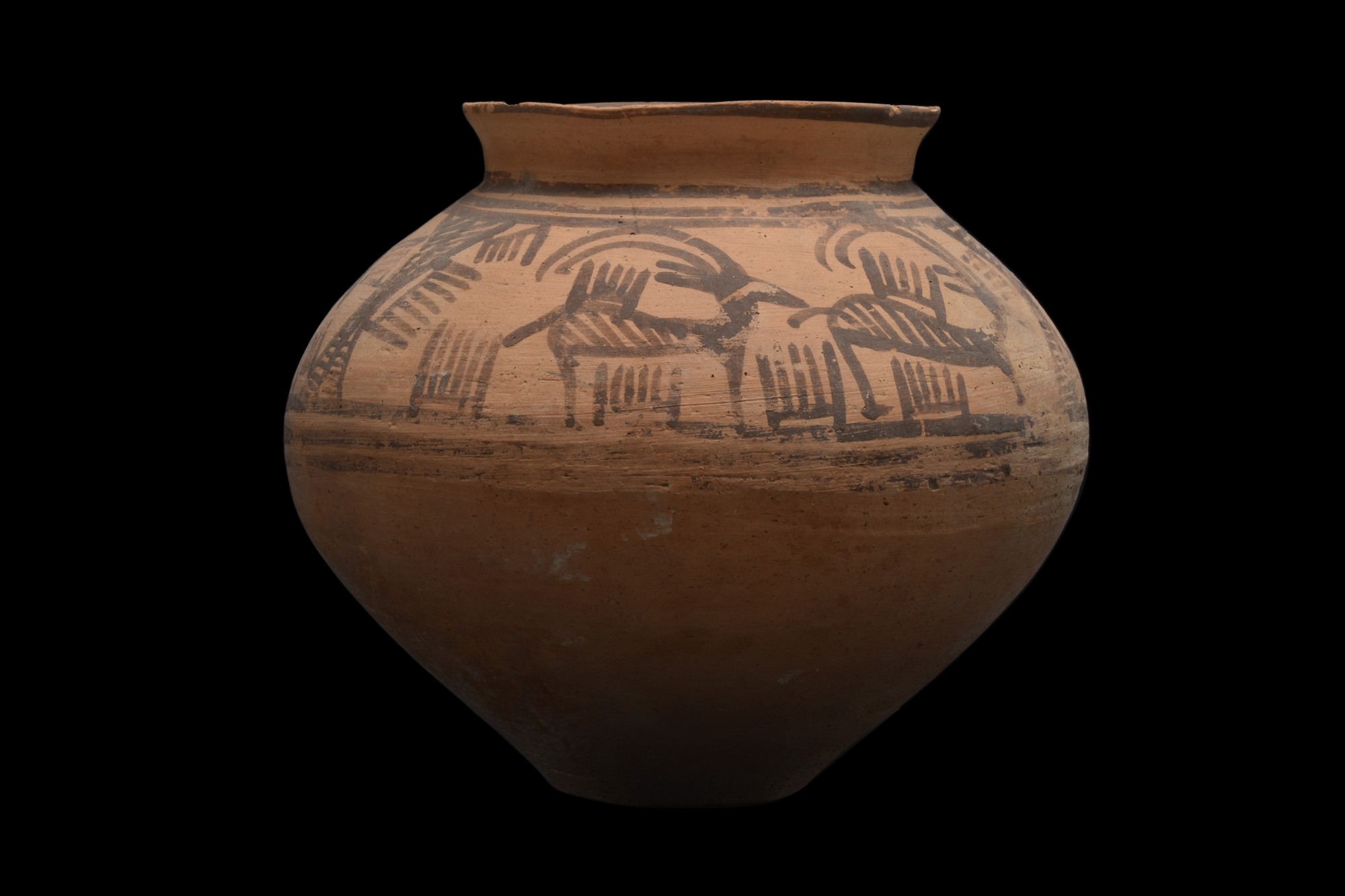 INDUS VALLEY TERRACOTTA VESSEL WITH IBEXES