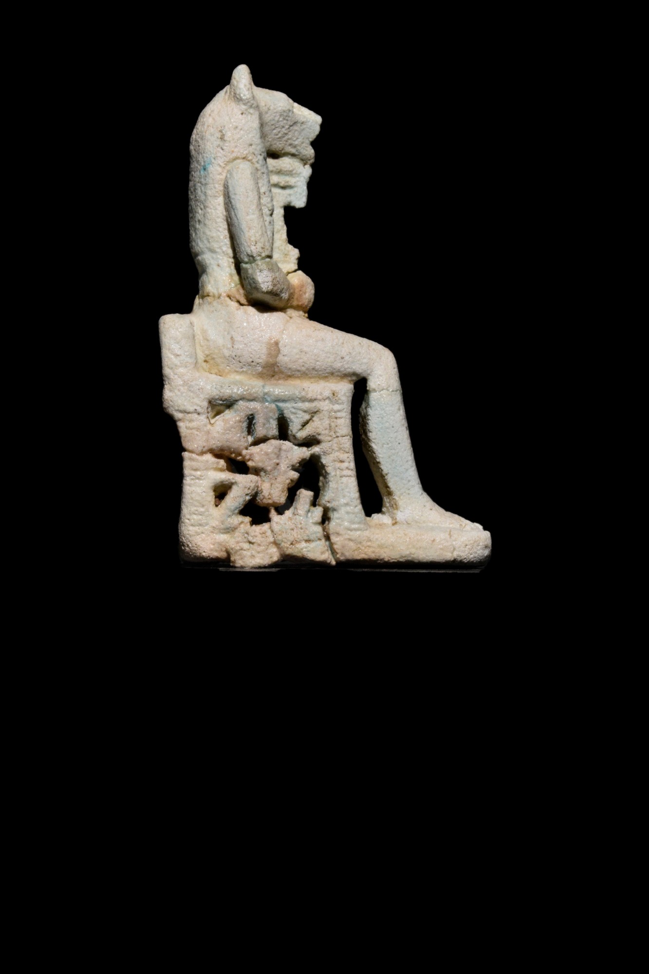 LARGE EGYPTIAN MAAHES STATUETTE - Image 5 of 12