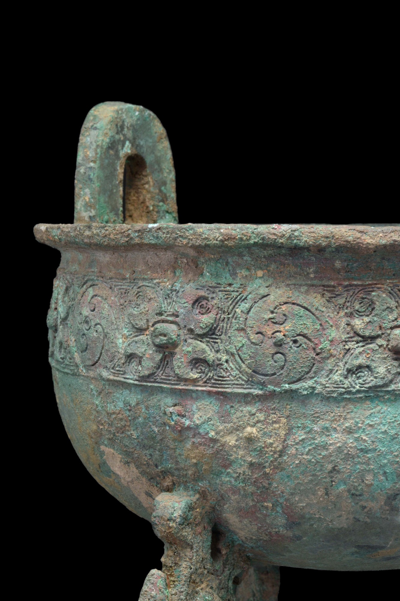 CHINESE BRONZE RITUAL FOOD VESSEL (DING) - XRF TESTED - Image 4 of 7