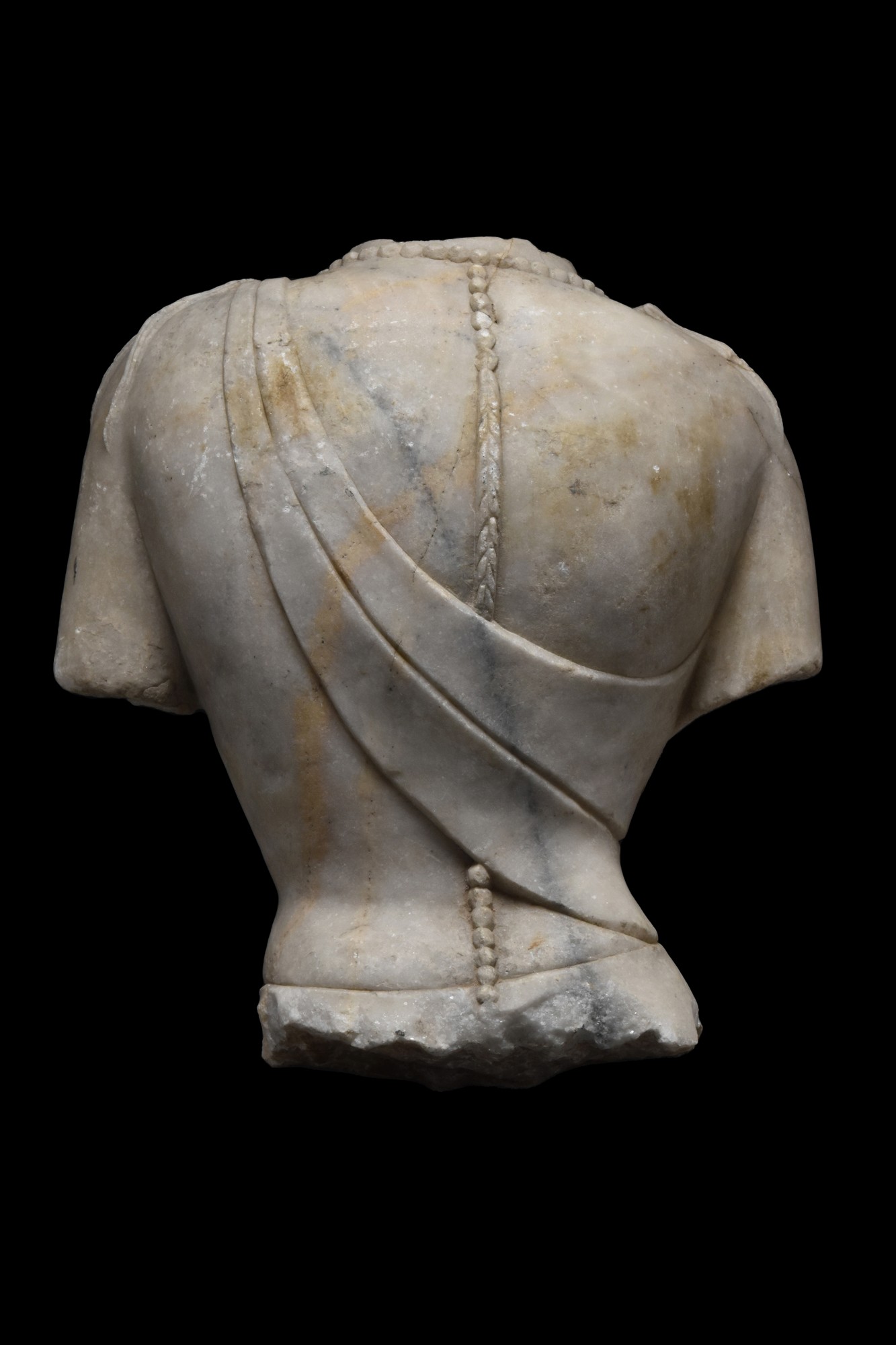 TANG DYNASTY BODHISATTVA MARBLE TORSO - Image 4 of 6