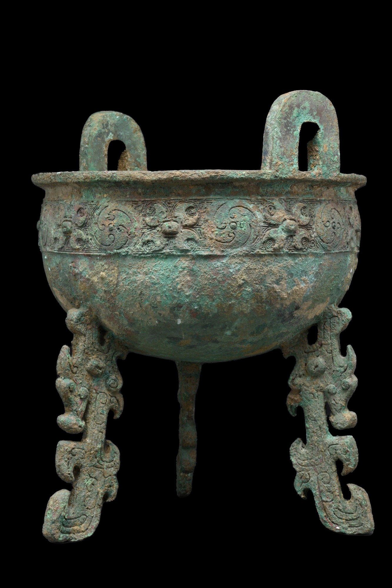 CHINESE BRONZE RITUAL FOOD VESSEL (DING) - XRF TESTED - Image 2 of 7