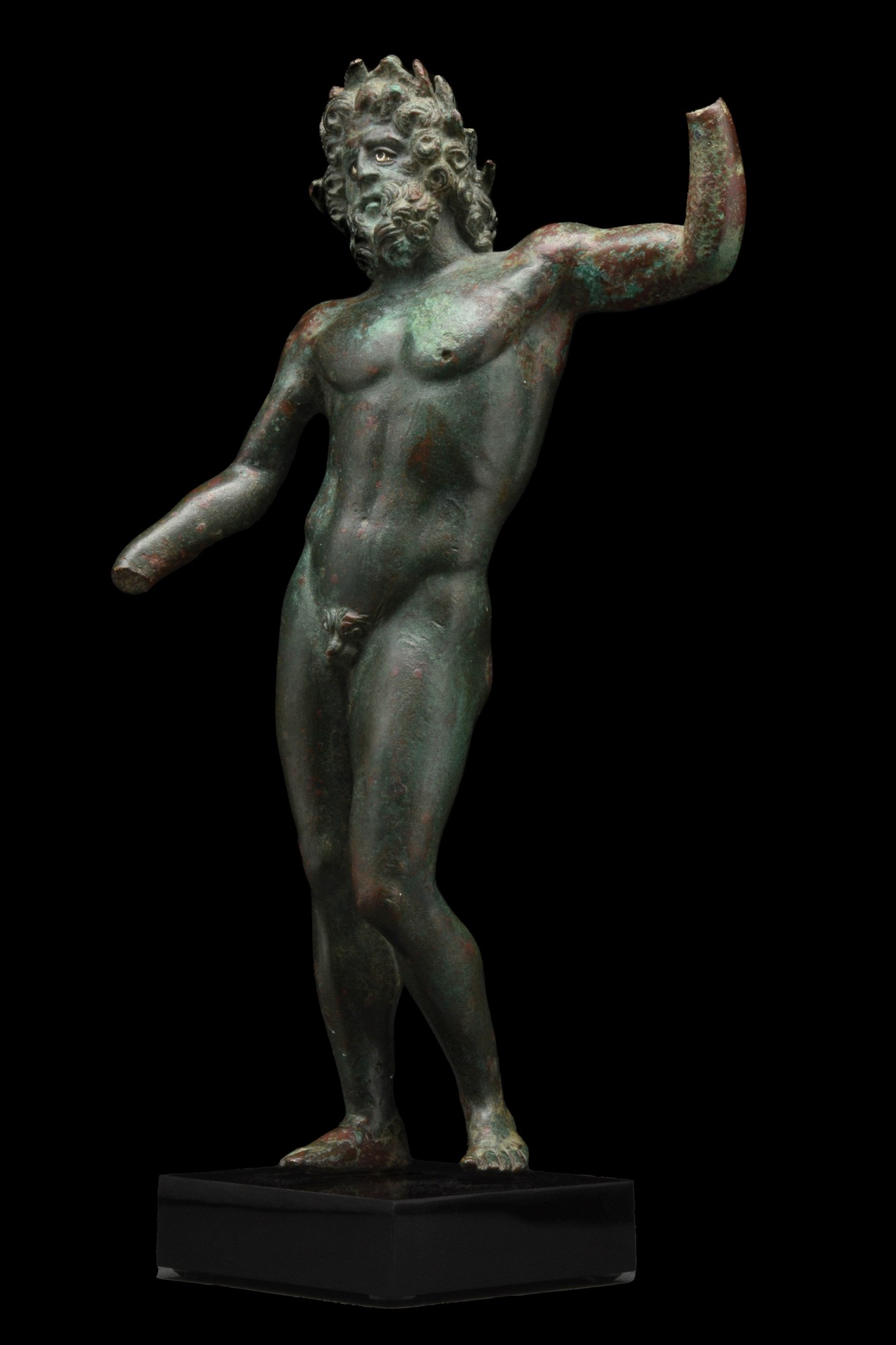 A BRONZE STATUETTE OF JUPITER DEPICTING ZEUS BRONTAIOS - Image 3 of 6