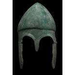 GREEK BRONZE CHALCIDIAN HELMET