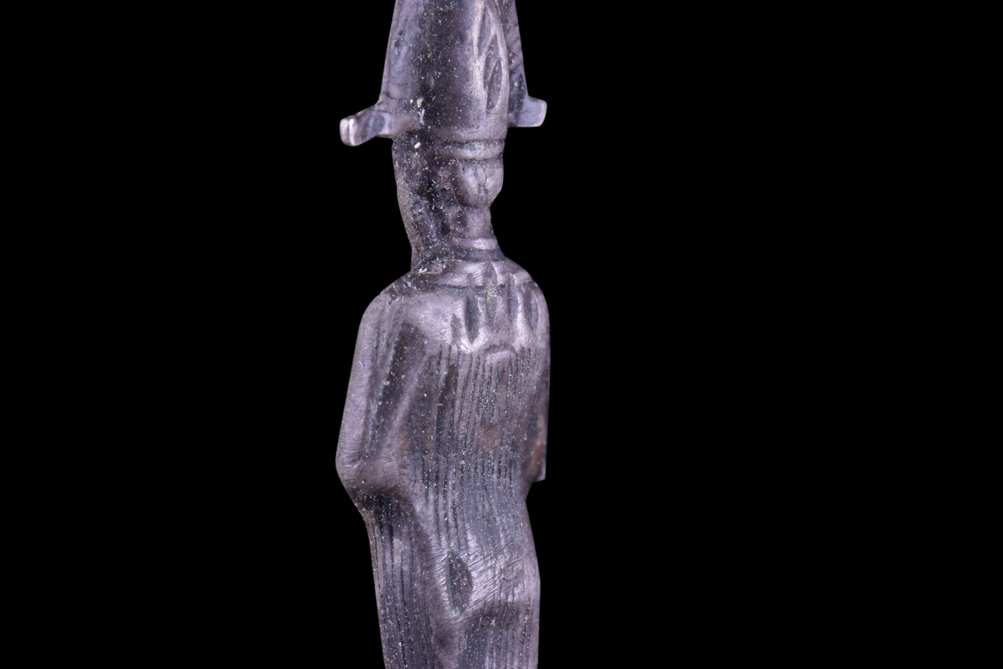 ANCIENT EGYPTIAN SILVER OSIRIS ON STAND - Image 6 of 6