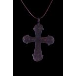 MEDIEVAL BRONZE CROSS PENDANT