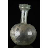 HUGE ROMAN PALE GREEN GLASS BOTTLE