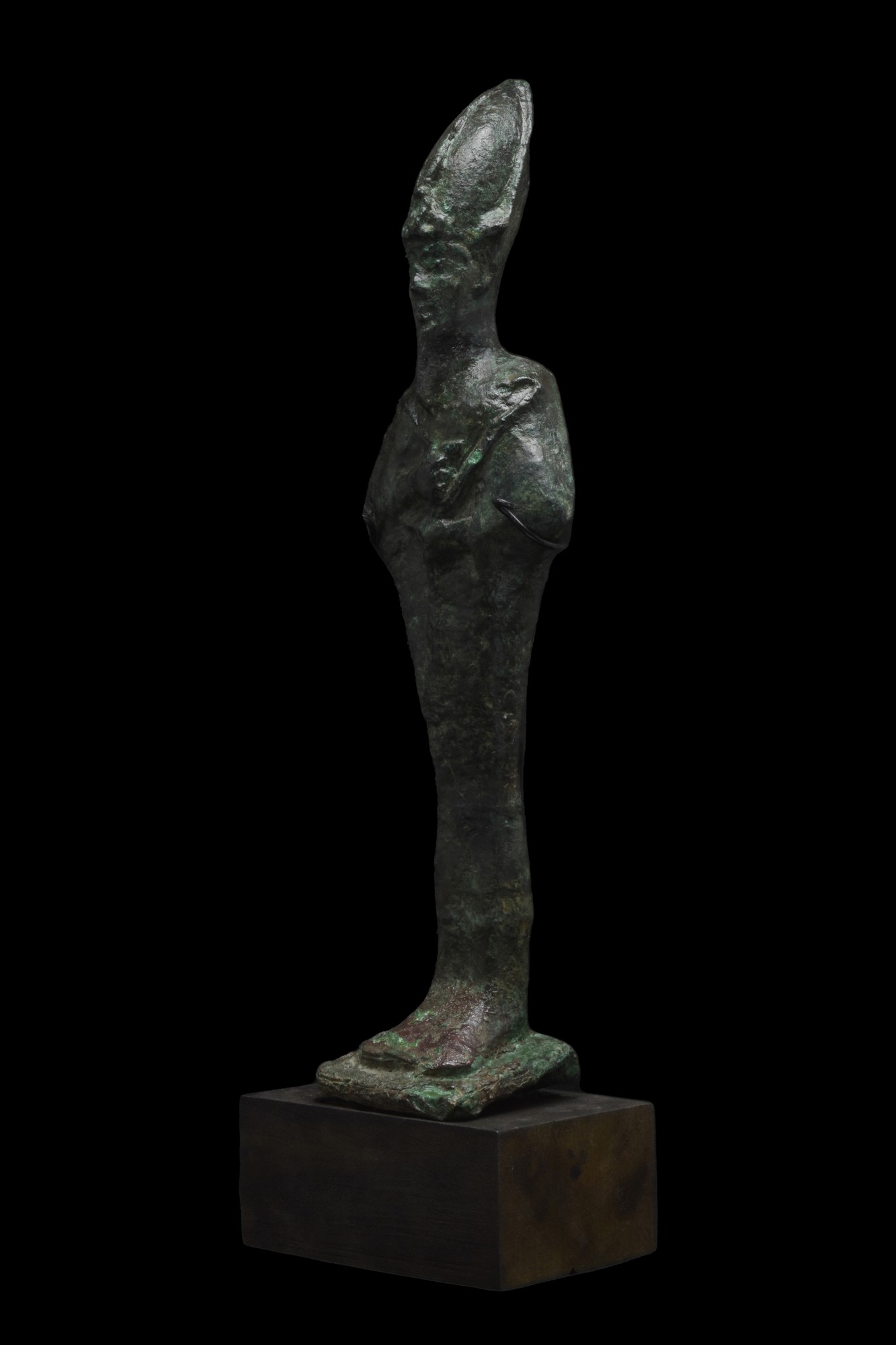 ANCIENT EGYPTIAN BRONZE OSIRIS VOTIVE FIGURE - Image 2 of 4