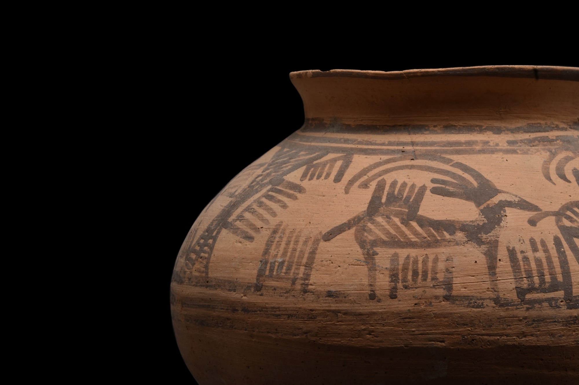INDUS VALLEY TERRACOTTA VESSEL WITH IBEXES - Image 4 of 4