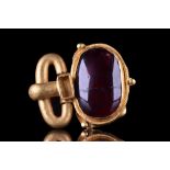 HEAVY MEROVINGIAN GOLD AND GARNET BUCKLE - 37 GRAMS