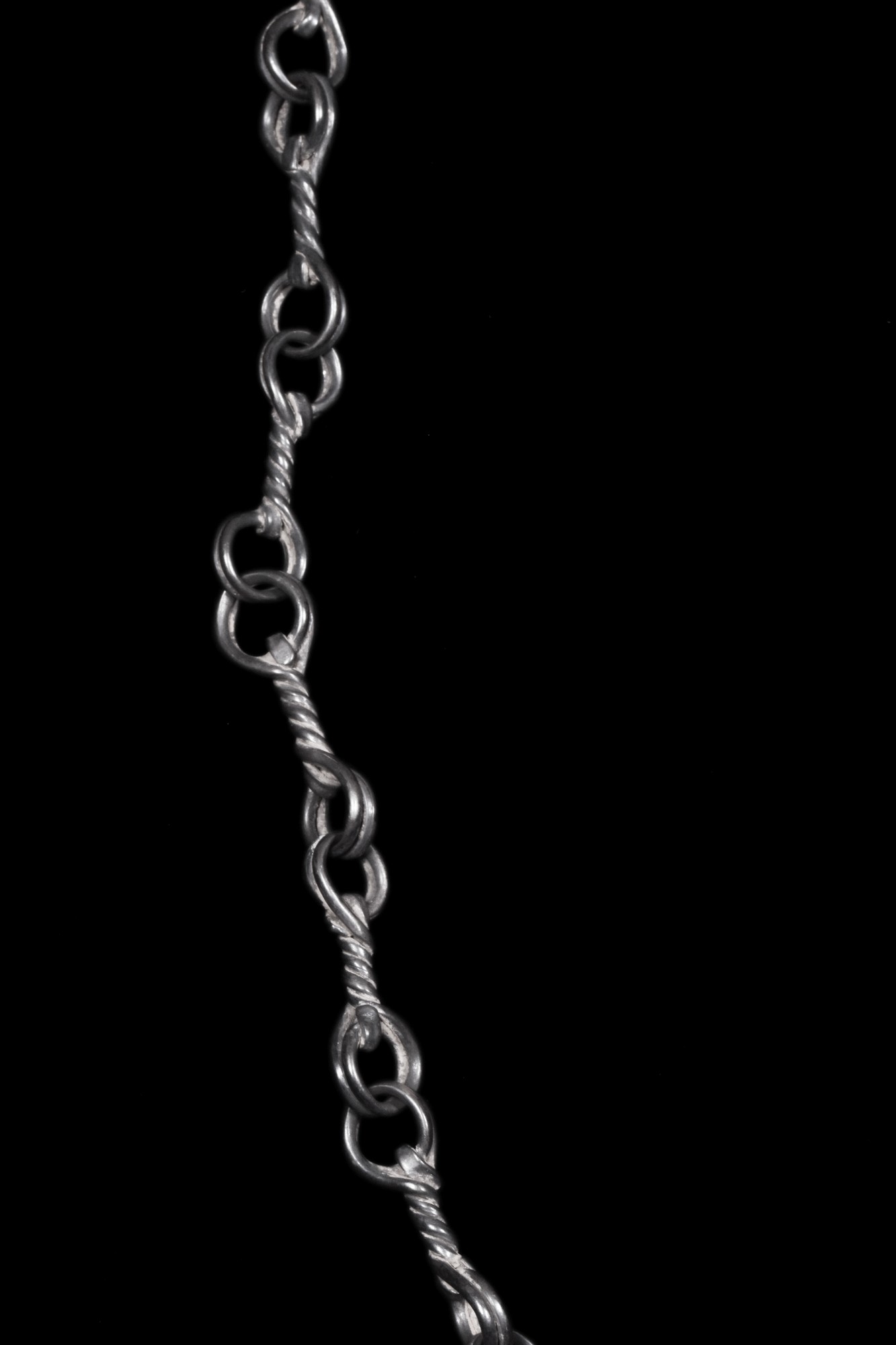 CELTIC IRON AGE SILVER NECKLACE WITH PHALLIC PENDANTS - Image 4 of 4