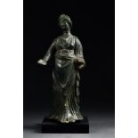 A ROMAN BRONZE FIGURE OF A GODDESS, POSSIBLY JUNO