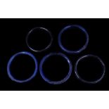 ANCIENT ROMAN GROUP OF FIVE GLASS BANGLES