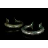 MASSIVE BRONZE AGE ARM RINGS / BRACELETS