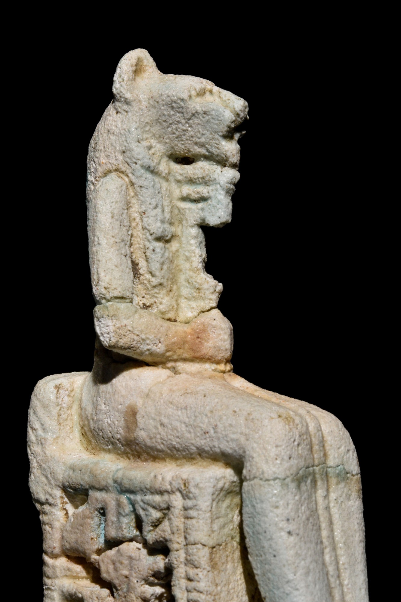 LARGE EGYPTIAN MAAHES STATUETTE - Image 6 of 12