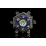 ROMAN MILLEFIORI DISC BROOCH