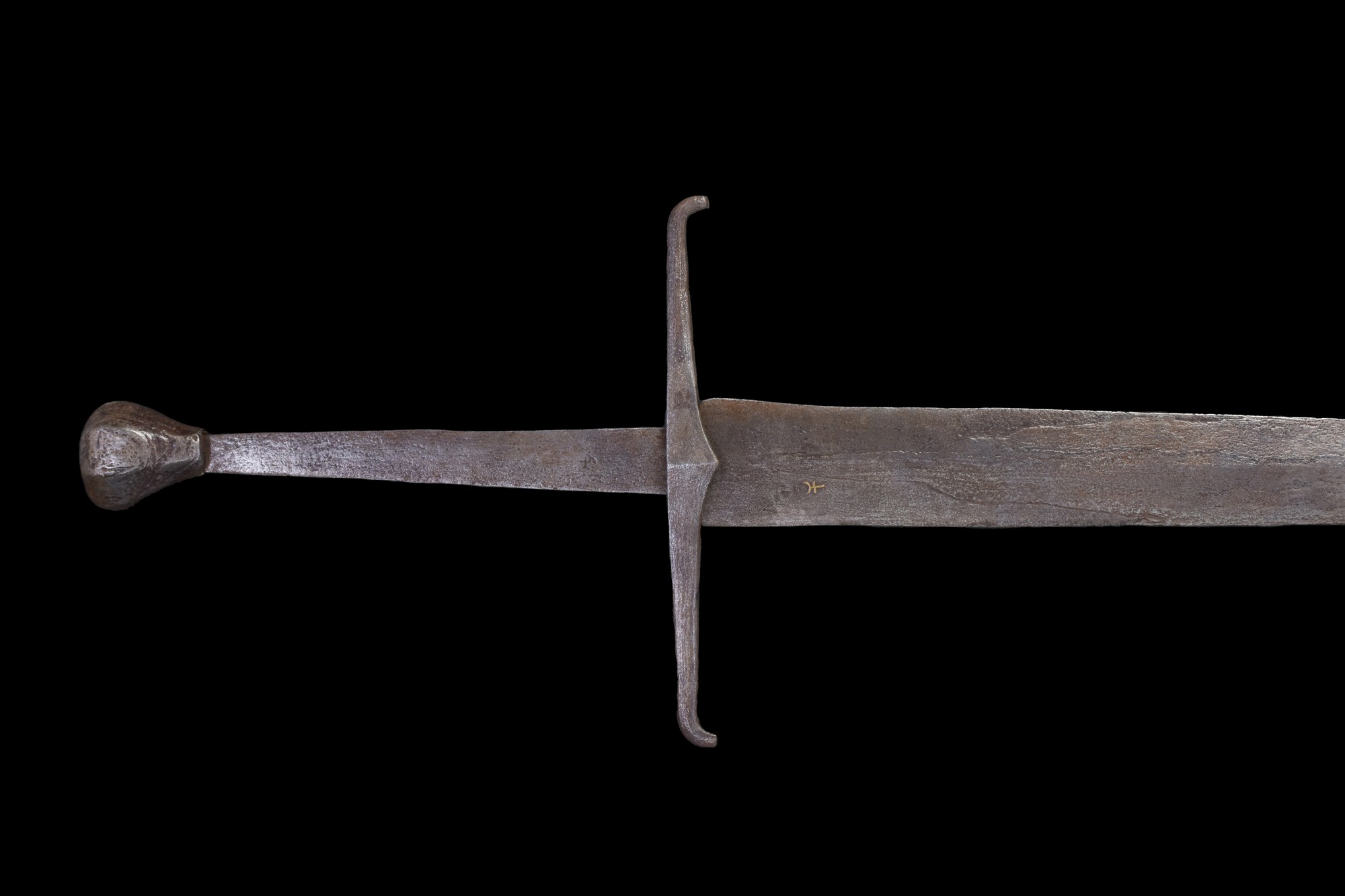 RARE 15th C. EPEE IRON SWORD WITH REPORT - Image 3 of 5