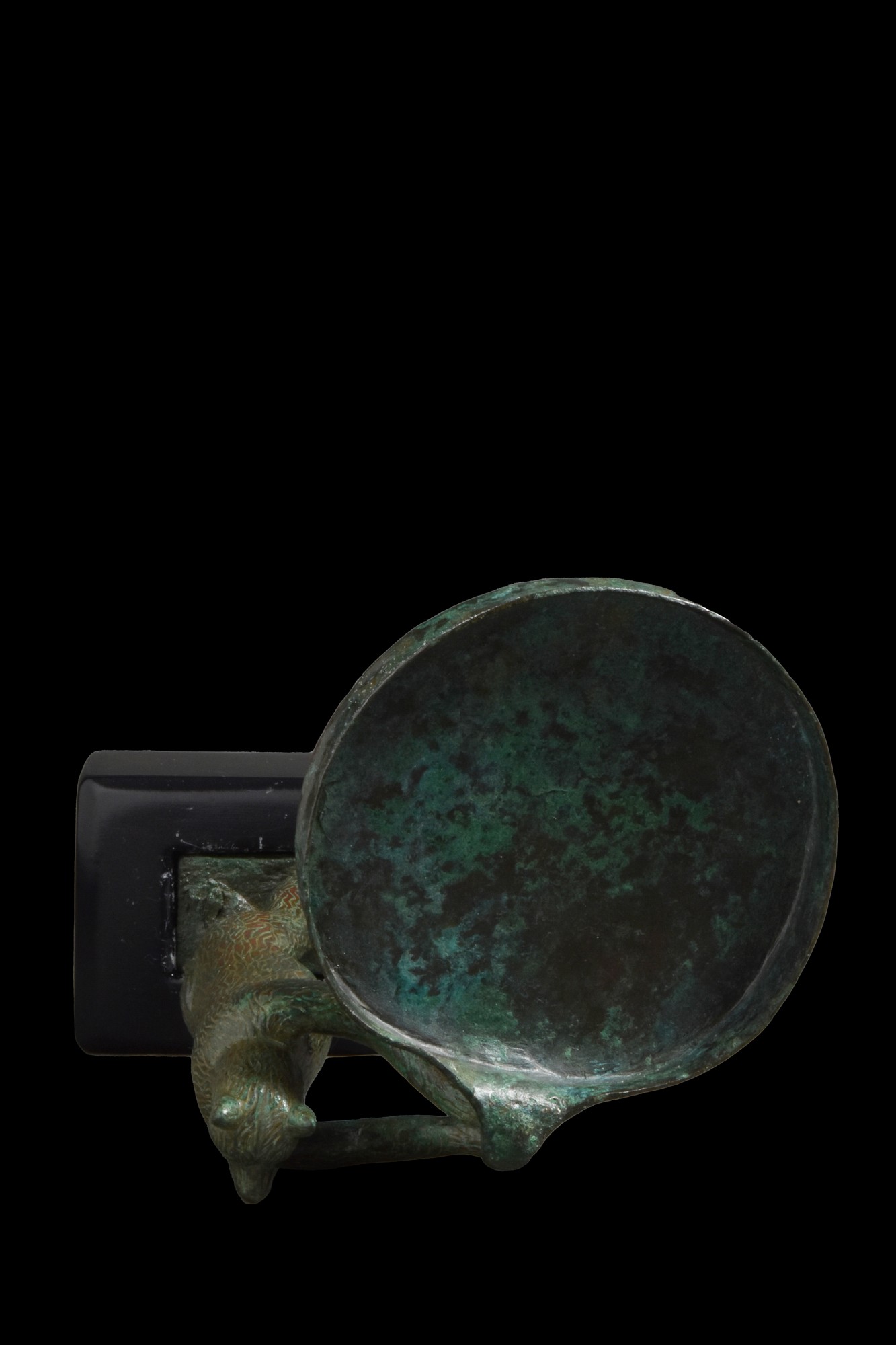 RARE ROMAN BRONZE BEAR OIL LAMP - Image 5 of 5