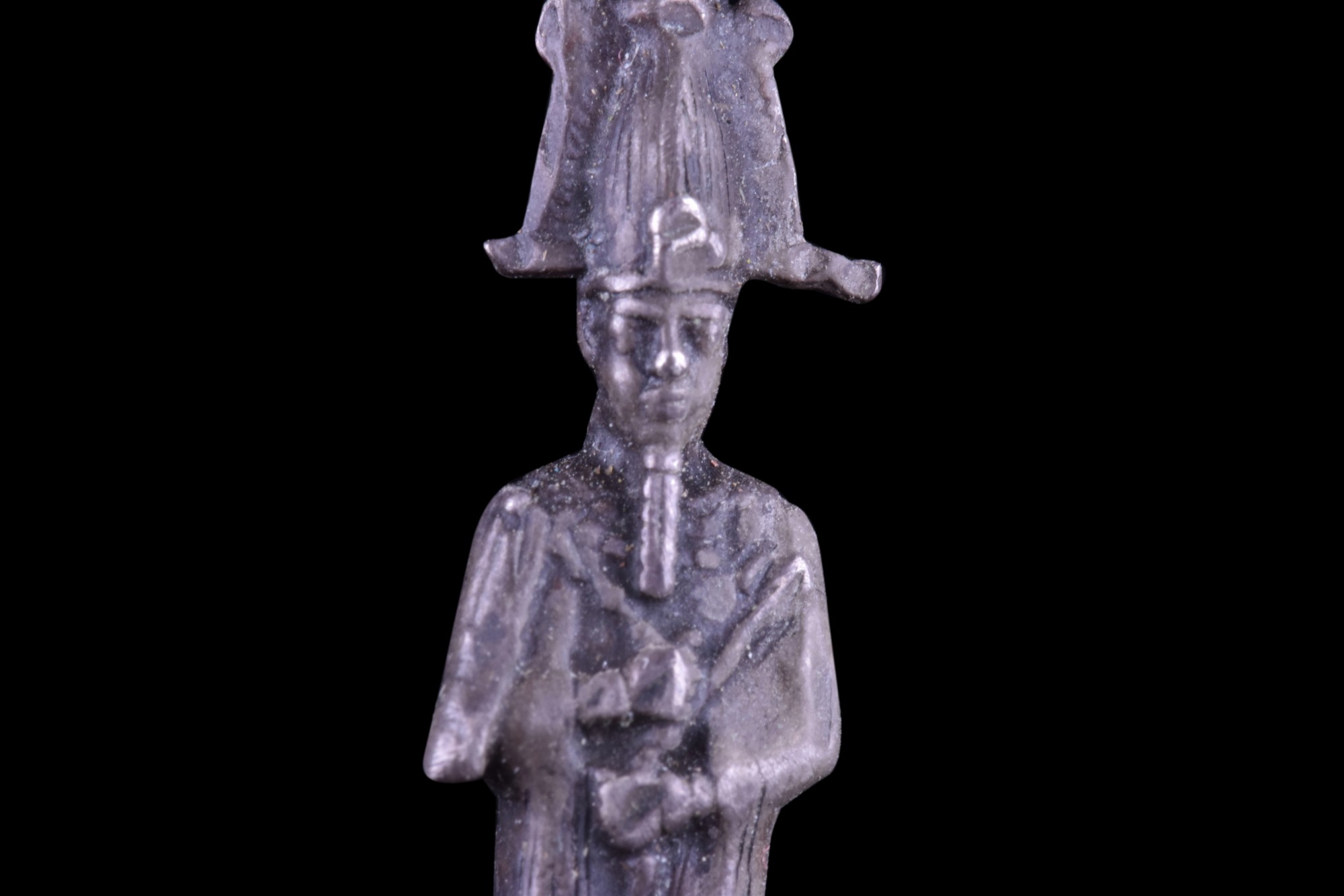 ANCIENT EGYPTIAN SILVER OSIRIS ON STAND - Image 4 of 6
