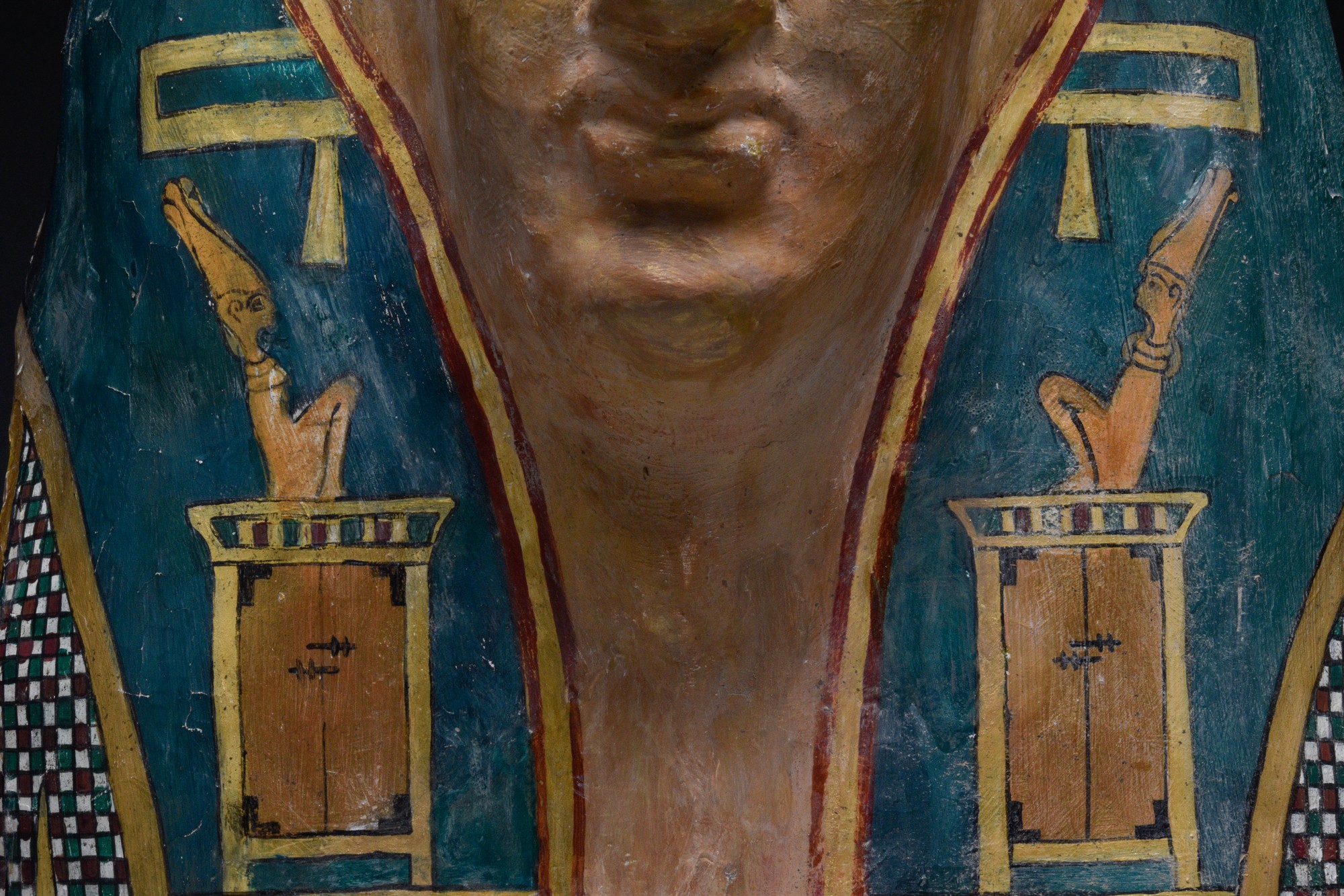 RARE EGYPTIAN CARTONNAGE MASK - Bild 6 aus 8