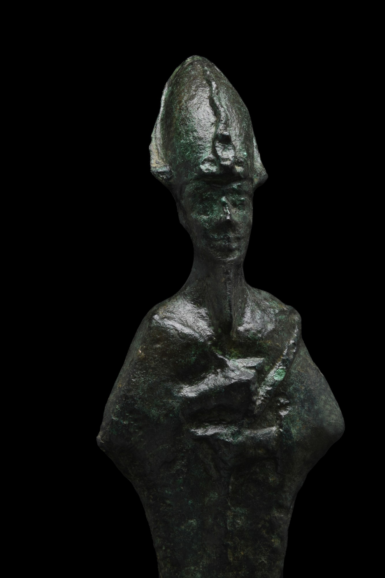 ANCIENT EGYPTIAN BRONZE OSIRIS VOTIVE FIGURE - Image 4 of 4