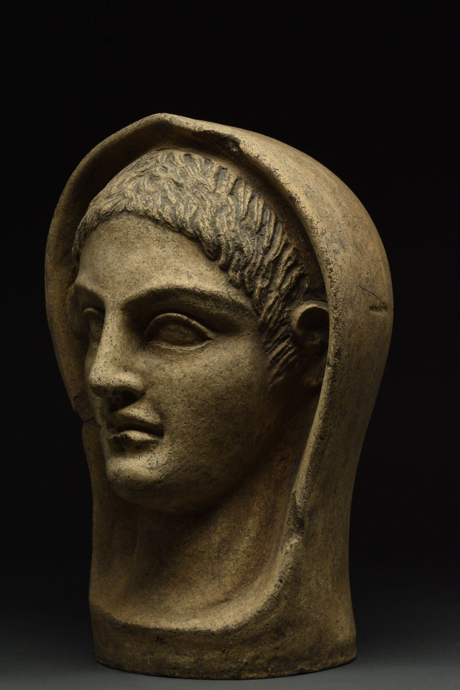 ETRUSCAN TERRACOTTA VOTIVE YOUTH HEAD - TL TESTED - Image 3 of 9