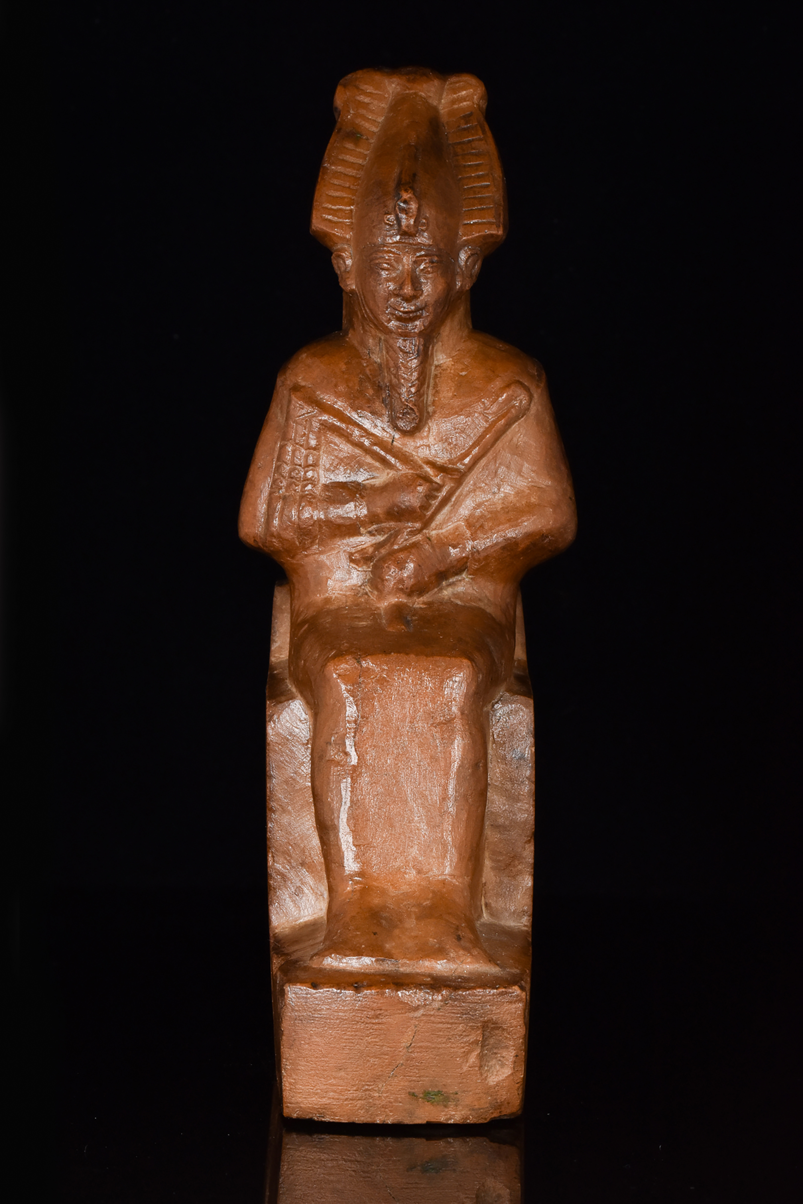 EGYPTIAN STONE FIGURE OF OSIRIS – MUSEUM EXHIBITED - Image 7 of 8