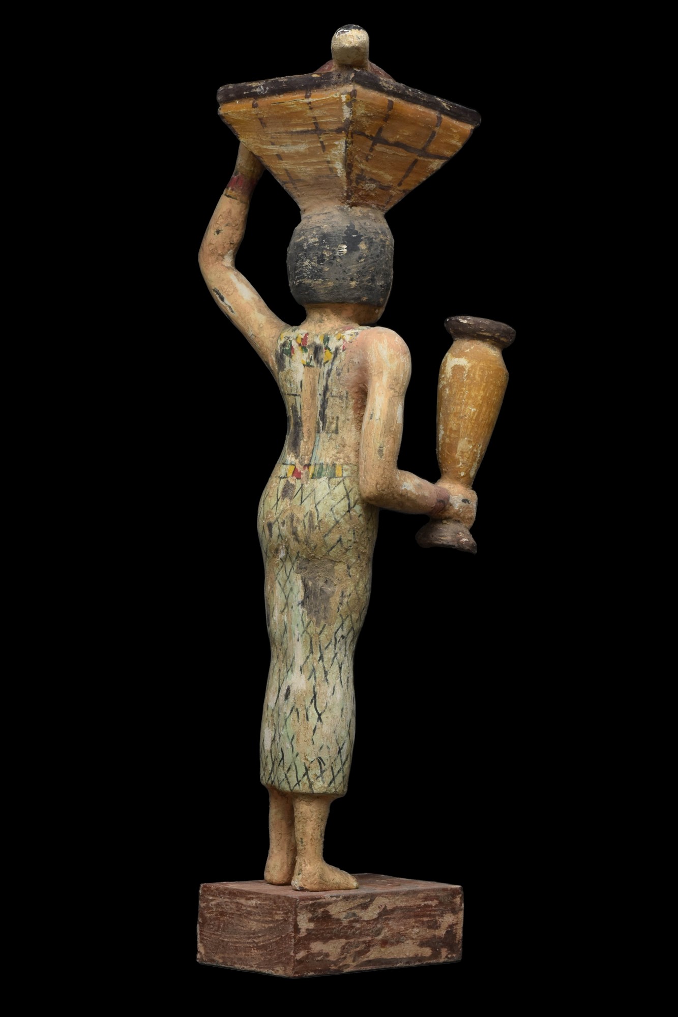 EGYPTIAN WOOD FEMALE OFFERING BEARER - Bild 3 aus 6