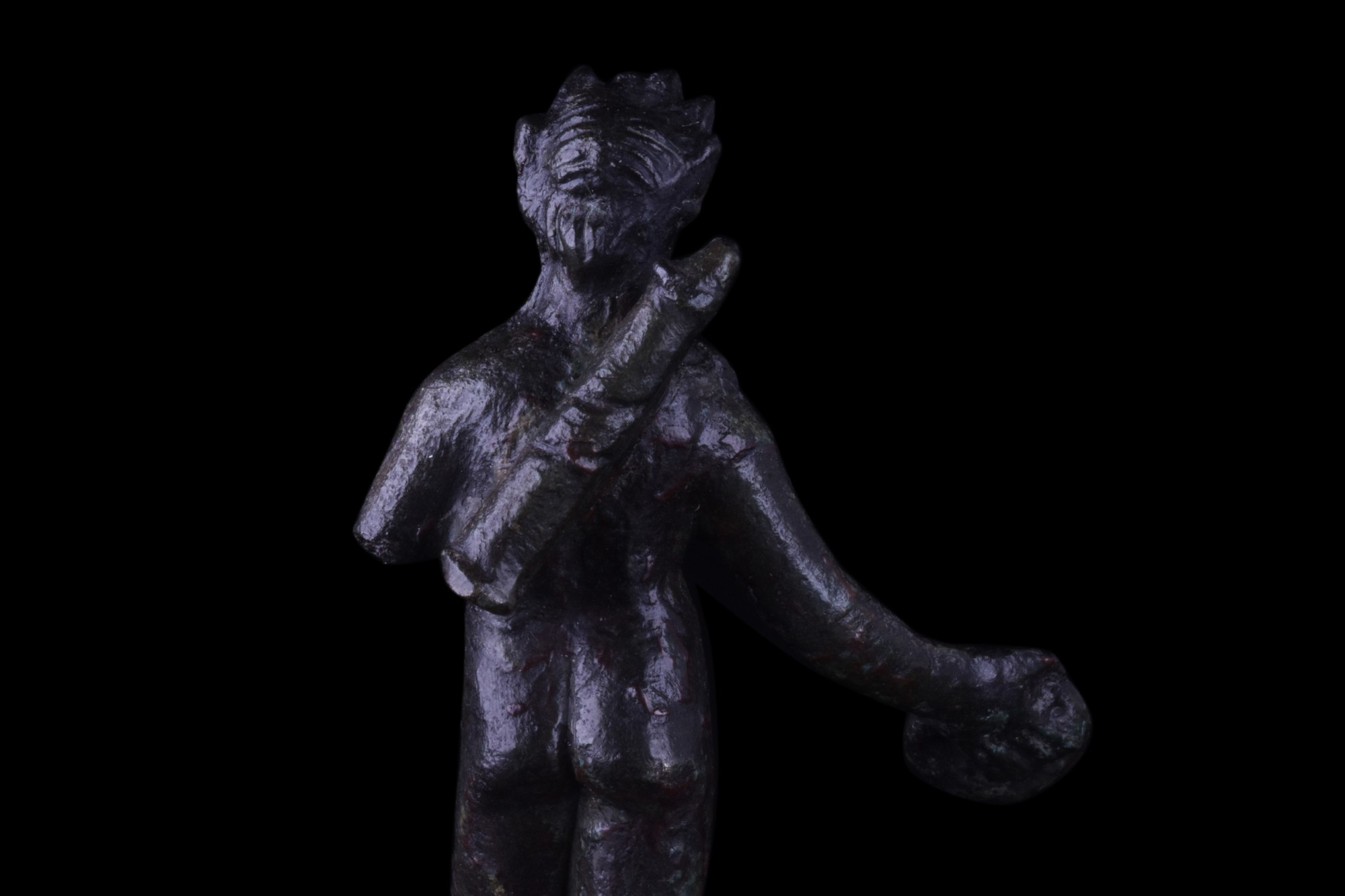 ROMAN BRONZE EROS HOLDING A PATERA - Image 4 of 5