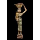 EGYPTIAN WOOD FEMALE OFFERING BEARER