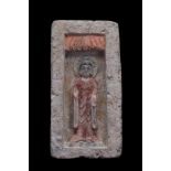 NORTHERN WEI TERRACOTTA TILE WITH BUDDHA - TL TESTED