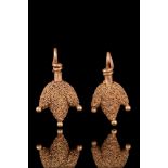 PAIR OF ROMAN GOLD EARRINGS