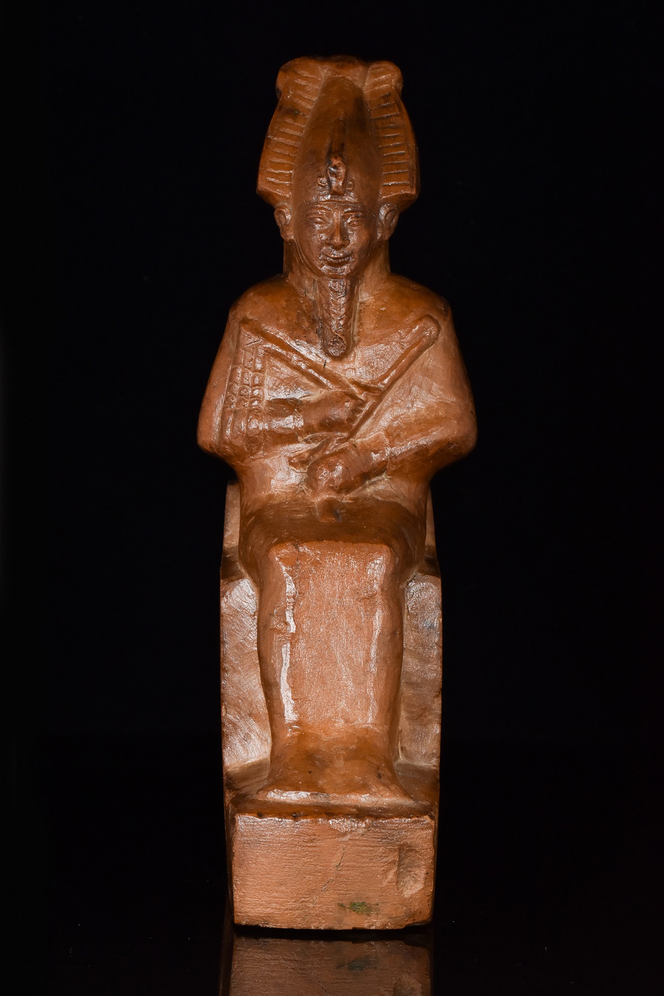 EGYPTIAN STONE FIGURE OF OSIRIS – MUSEUM EXHIBITED