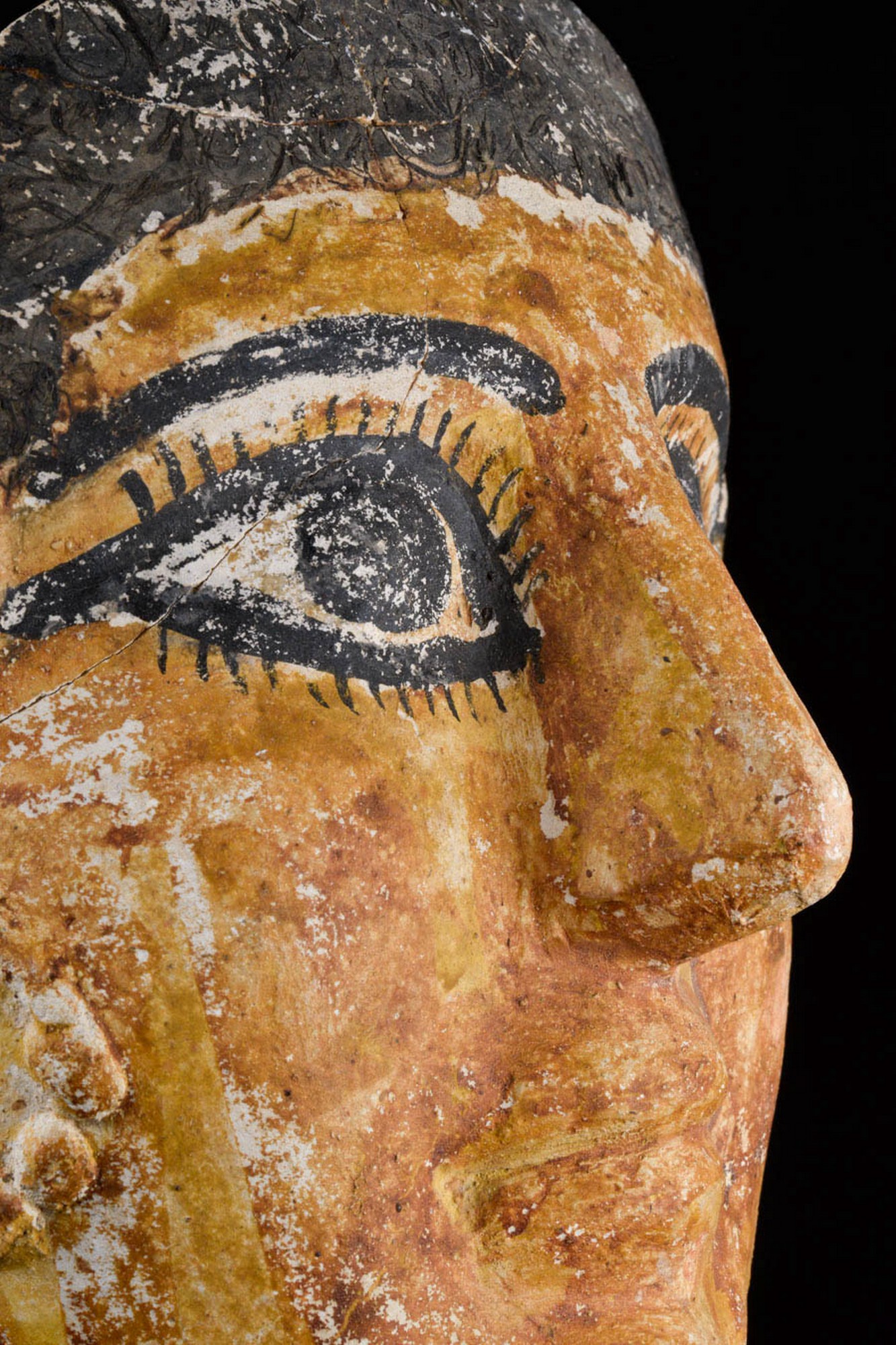 EGYPTIAN CARTONNAGE MUMMY MASK - Image 4 of 5