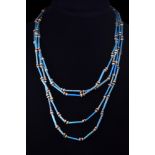 ANCIENT EGYPTIAN FAIENCE BEADED NECKLACE