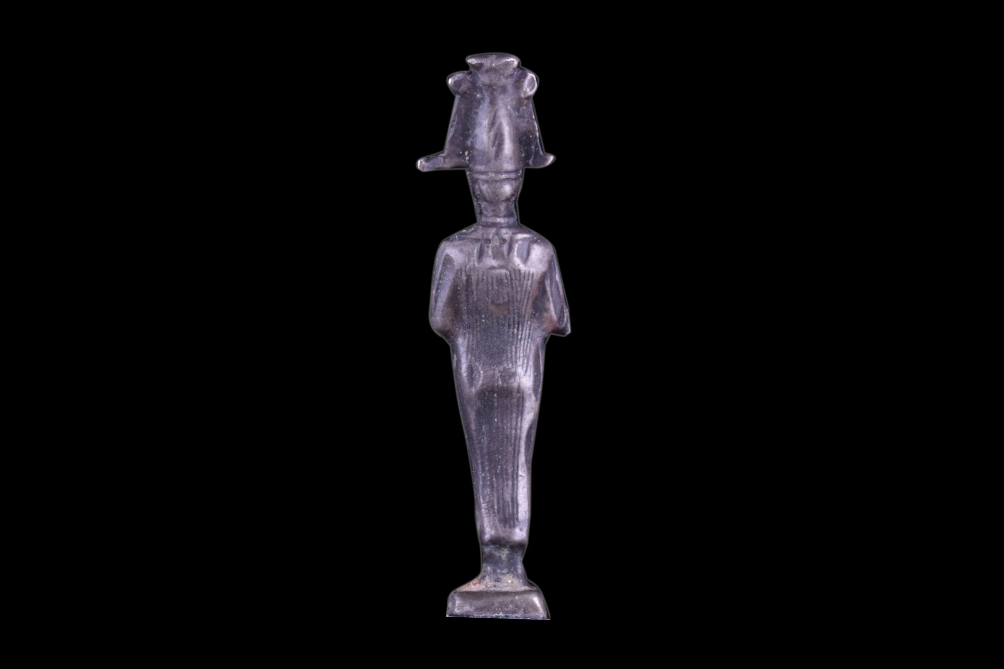 ANCIENT EGYPTIAN SILVER OSIRIS ON STAND - Image 3 of 6