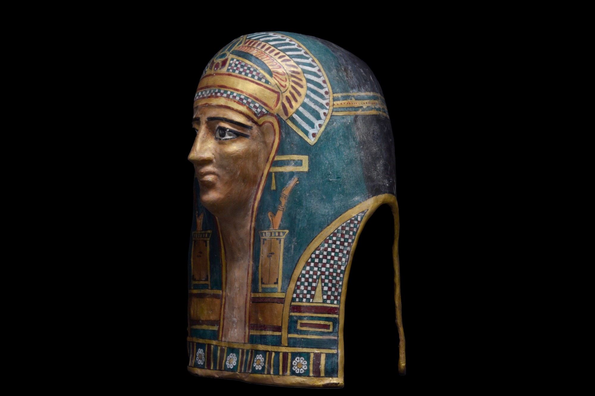 RARE EGYPTIAN CARTONNAGE MASK - Image 2 of 8