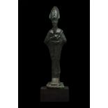 ANCIENT EGYPTIAN BRONZE OSIRIS VOTIVE FIGURE