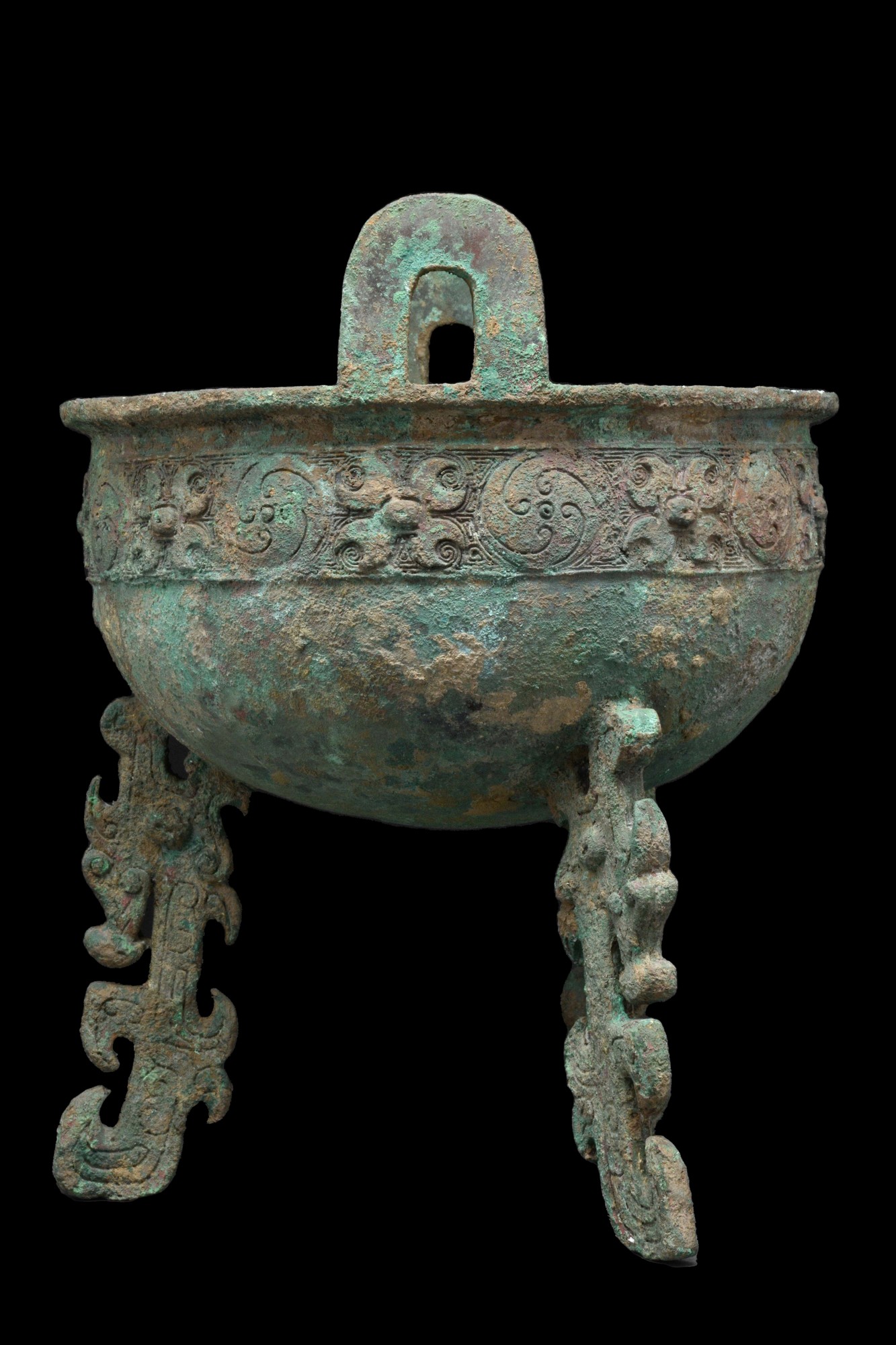 CHINESE BRONZE RITUAL FOOD VESSEL (DING) - XRF TESTED - Image 3 of 7