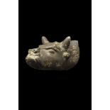 HELLENISTIC POTTERY BULL RHYTON FRAGMENT