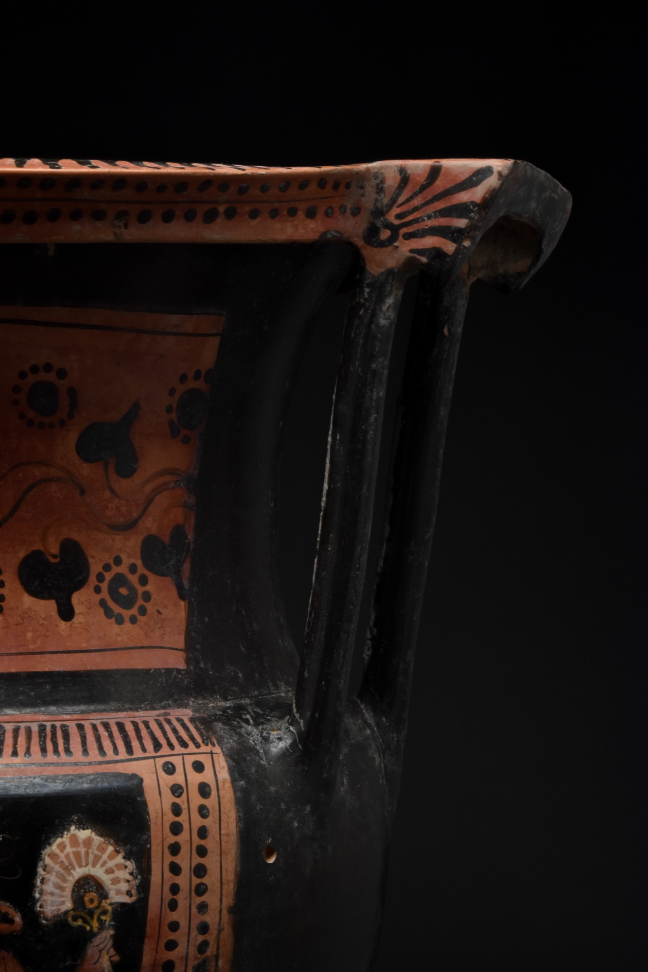 APULIAN GREEK RED FIGURE COLUMN KRATER-TL TESTED - Image 8 of 11