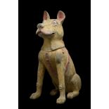 CHINESE HAN DYNASTY TERRACOTTA GUARD DOG FIGURE - TL TESTED