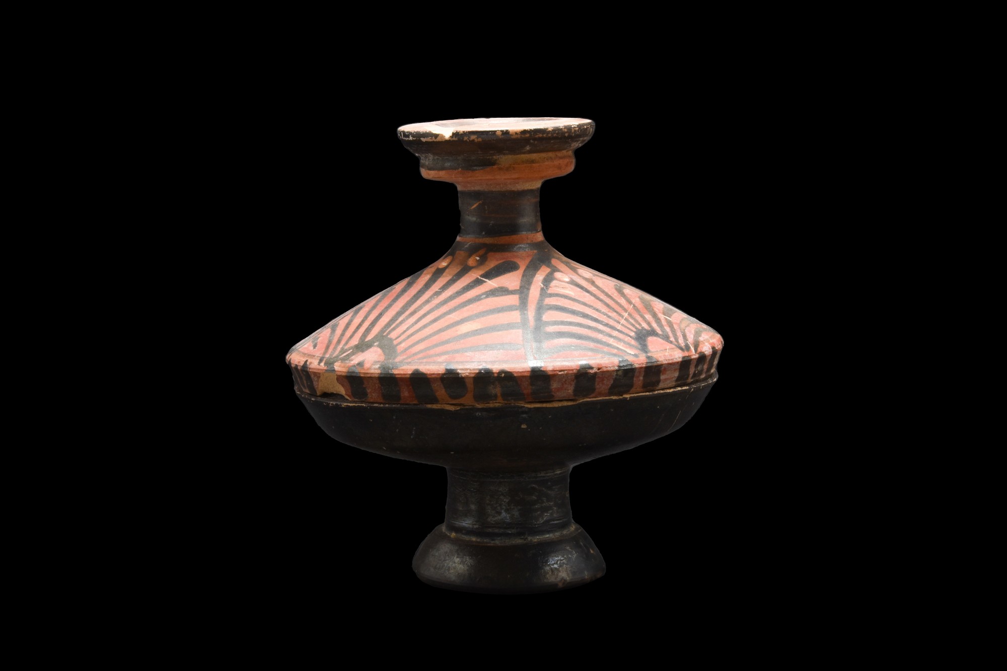 GREEK APULIAN RED-FIGURE LEKANIS WITH PALMETTES