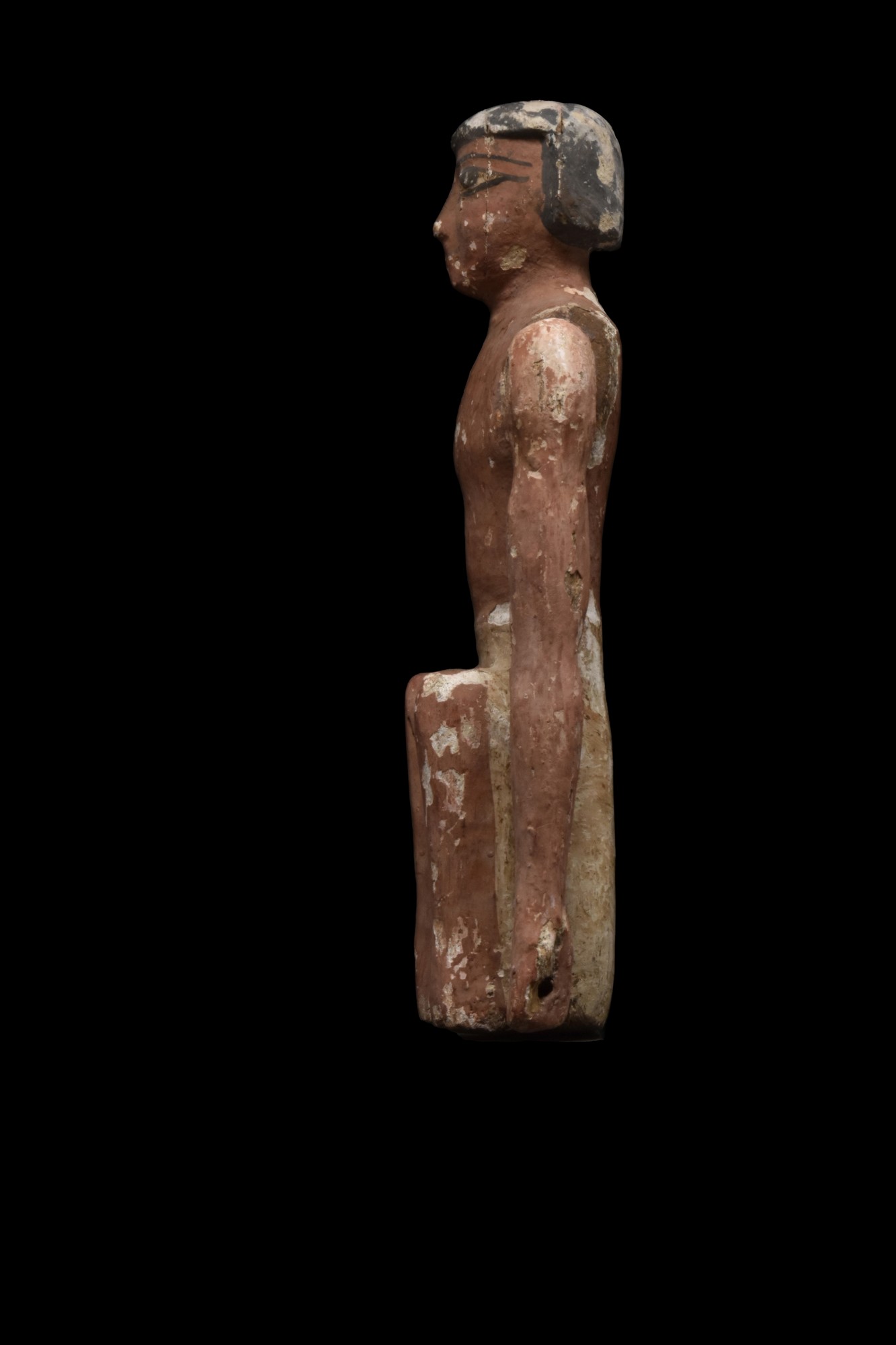 LARGE ANCIENT EGYPTIAN CEDAR WOOD BOATMAN FIGURE - Image 3 of 6